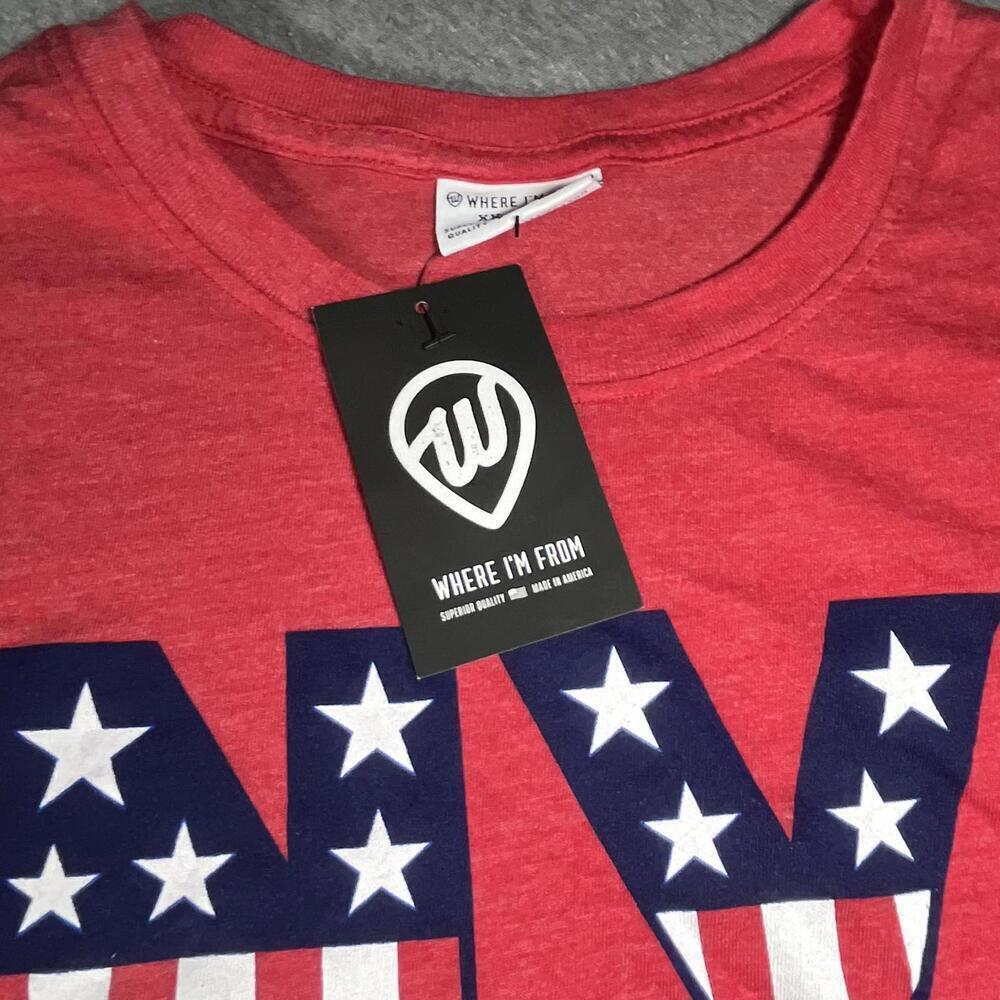 NWT Men’s XXL Where I'm From NYC New Yo City American Flag stars stripes T-Shirt - Picture 3 of 7